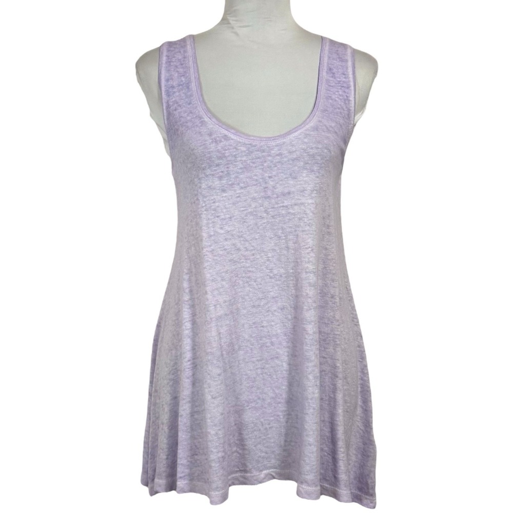 NEW‎ Anthropologie Akemi + Kin Linen Slub Swing Tank Top Size S Lavender Purple